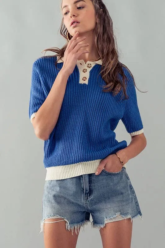 Blue Knit Sweater