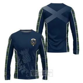 Blyth Tartan Long Sleeve T-Shirt with Family Crest and Scottish Thistle Vibes Sport Style