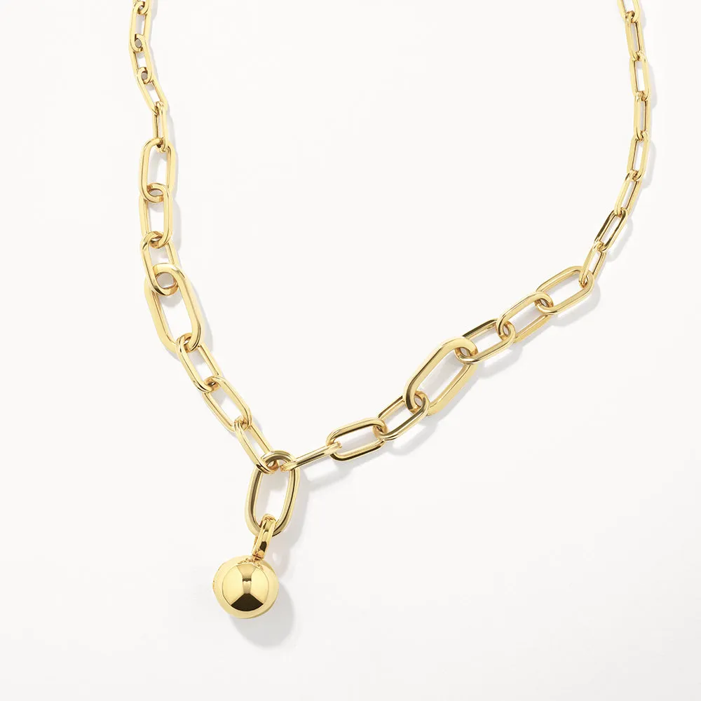 Bold Paperclip Chain Necklace in Gold