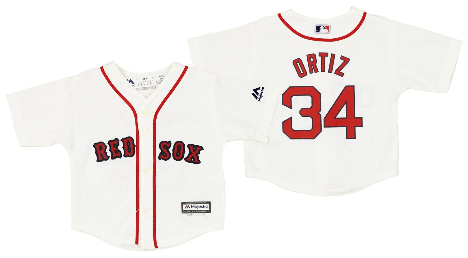 Boston Red Sox David Ortiz #34 MLB Boys Infant Cool Base Home Replica Jersey