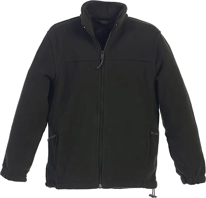 Boys Full Zip Polar Fleece Jacket-Olive