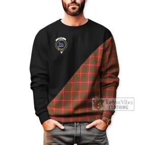 Bruce Modern Tartan Sweatshirt with Family Crest and Military Logo Style