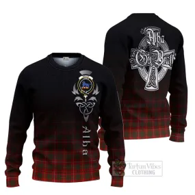 Bruce Tartan Ugly Sweater Featuring Alba Gu Brath Family Crest Celtic Inspired