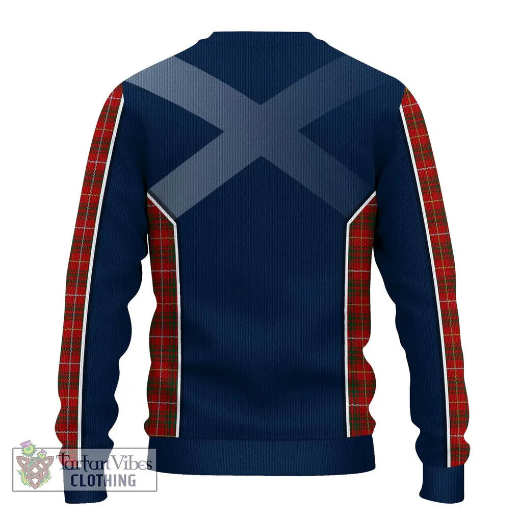 Bruce Tartan Ugly Sweater with Family Crest and Lion Rampant Vibes Sport Style