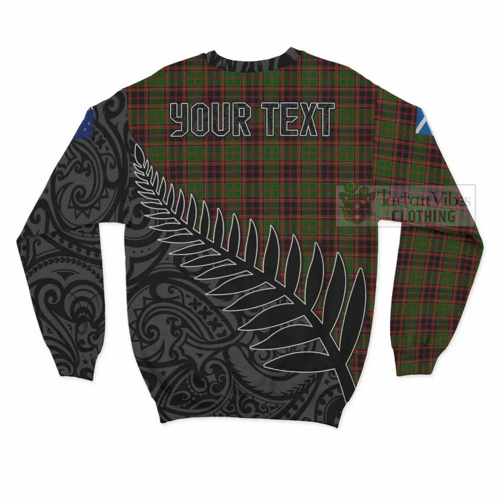 Buchan Crest Tartan Sweatshirt with New Zealand Silver Fern Half Style