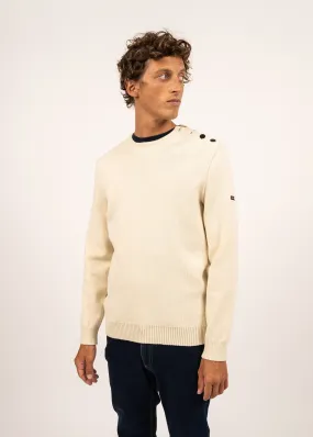 Cancale sailor jumper - regular fit, in pure new wool (ECRU)