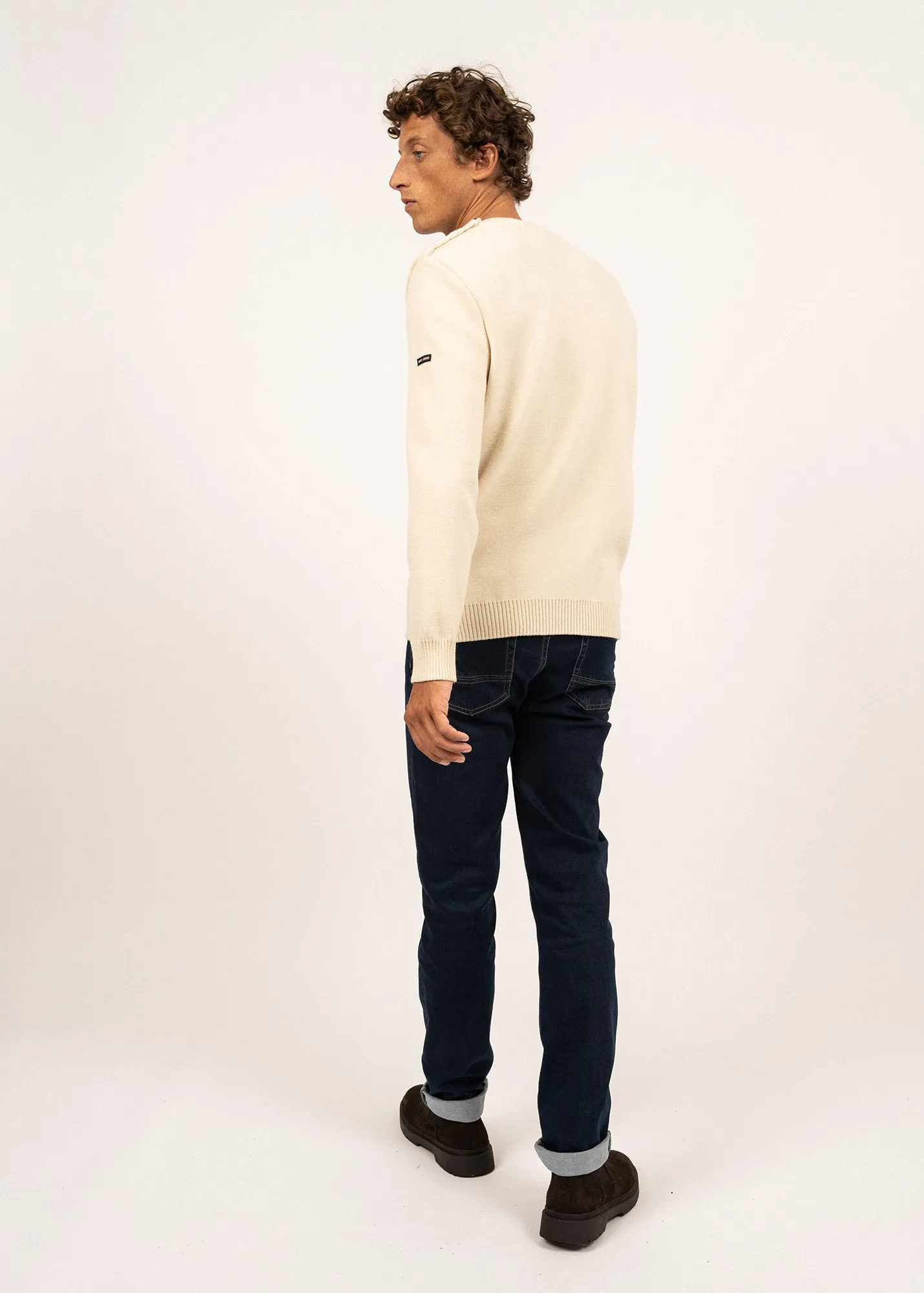 Cancale sailor jumper - regular fit, in pure new wool (ECRU)