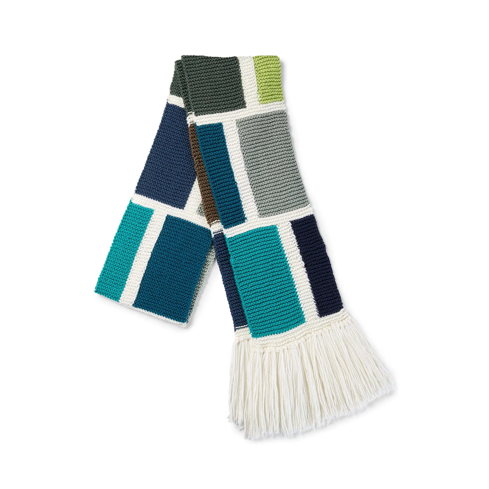 Caron X Pantone Shifting Blocks Knit Scarf