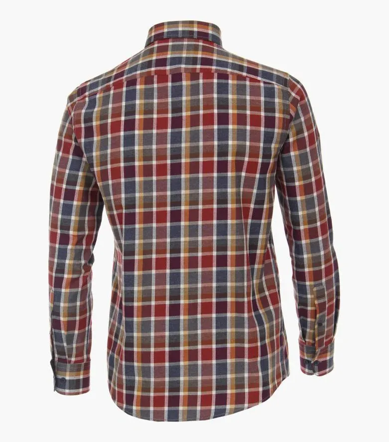 Casa Moda - 3XL - Rusted Orange Check Shirt