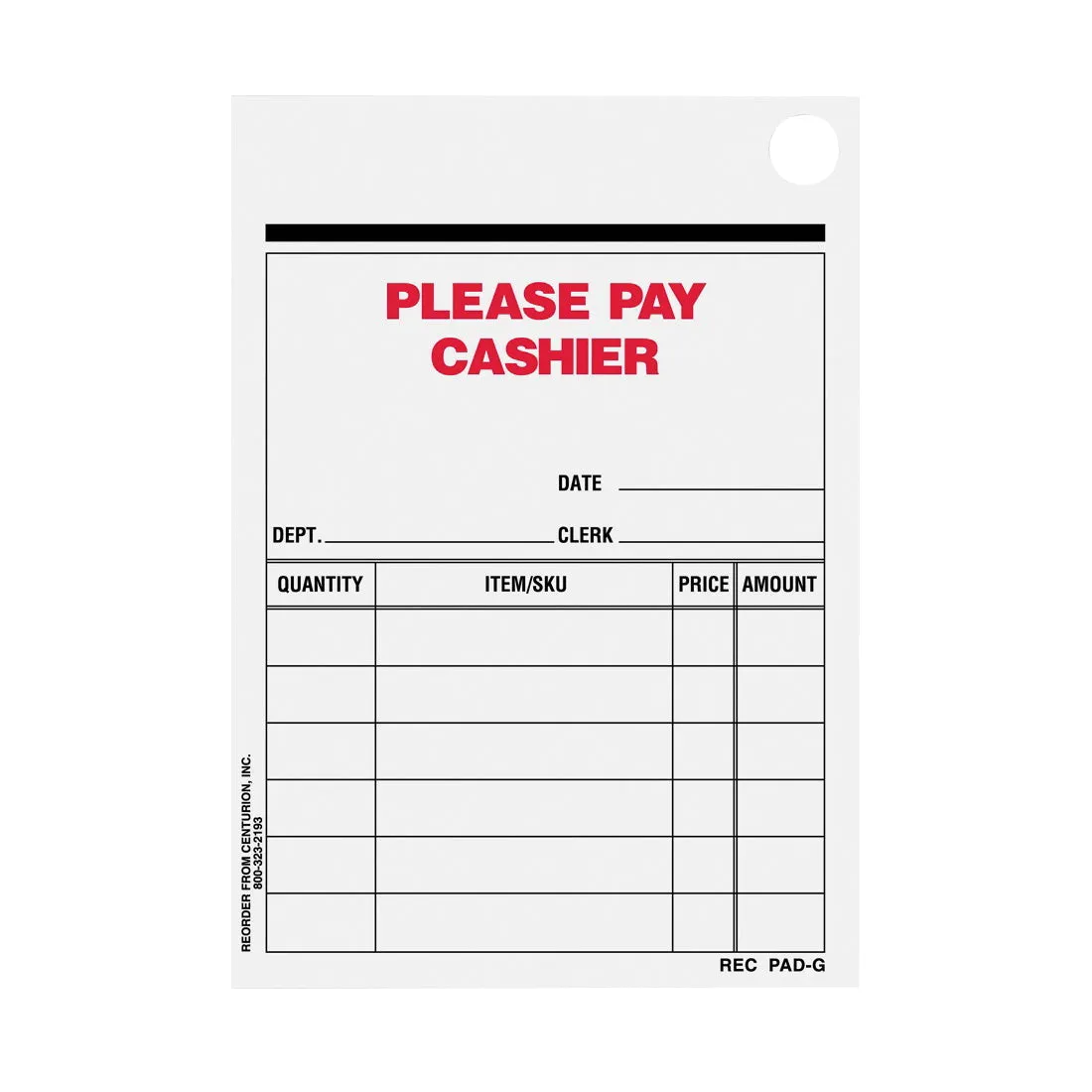 Centurion REC PAD-G Sales Slip Receipt Pad, Multi-Purpose