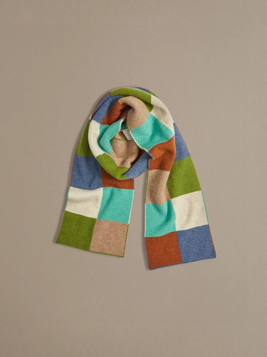 Chequerboard Scarf | Matcha Green