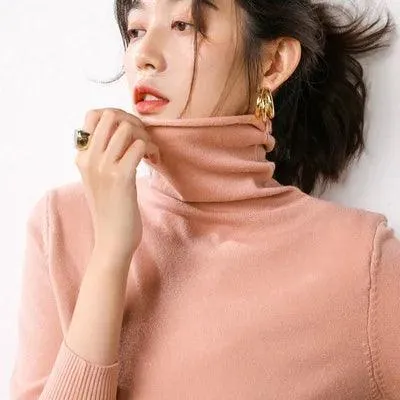 Chic Korean Turtleneck Sweater: Stylish Winter Knitwear for Women - 2023 Collection