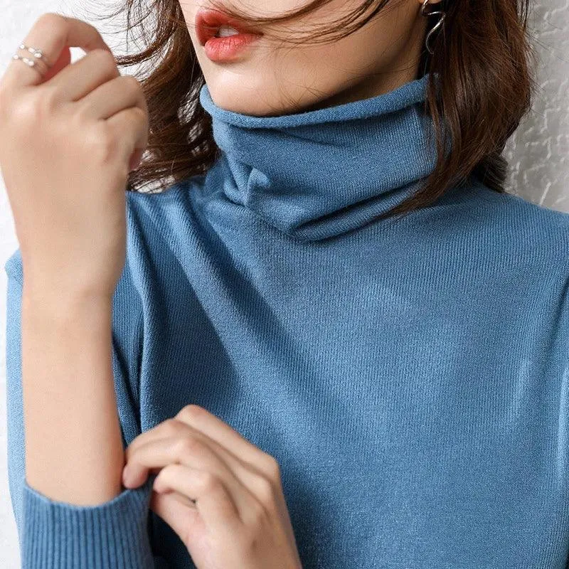 Chic Korean Turtleneck Sweater: Stylish Winter Knitwear for Women - 2023 Collection