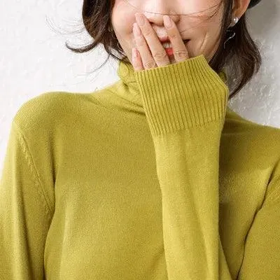 Chic Korean Turtleneck Sweater: Stylish Winter Knitwear for Women - 2023 Collection