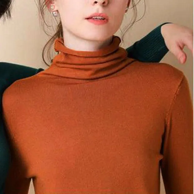 Chic Korean Turtleneck Sweater: Stylish Winter Knitwear for Women - 2023 Collection