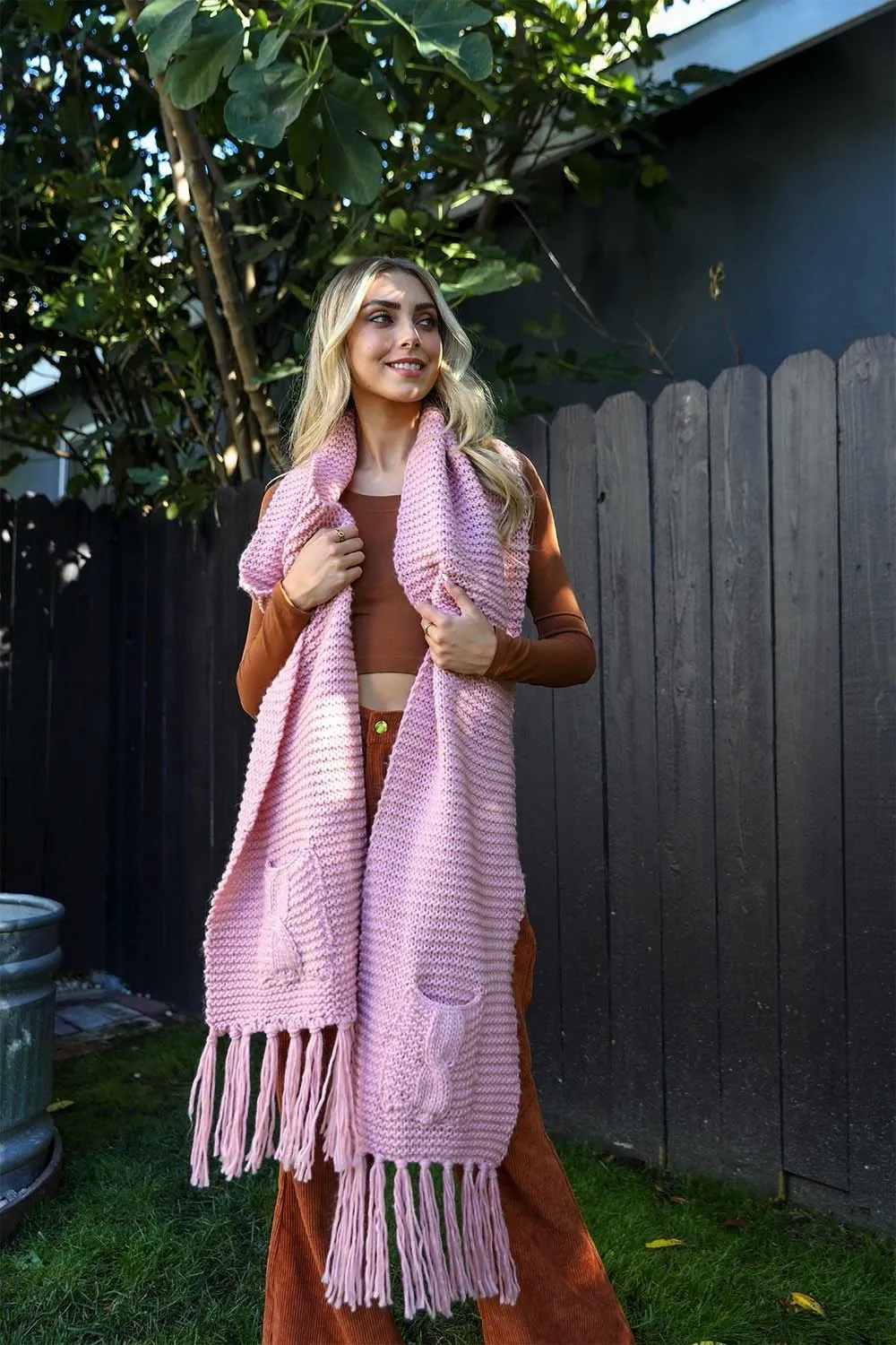 Chunky Oversized Pocket Scarf