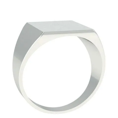 Chunky Square Trendy Signet Ring Women - 14mm x 12mm