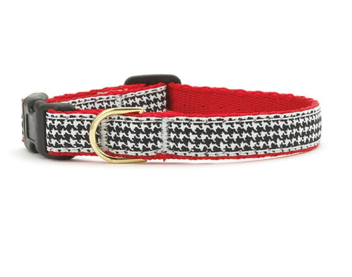 Classic Black Houndstooth Dog Collar