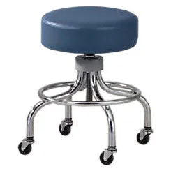 Clinton Chrome Series Medical Stool W/ Round Foot Ring - 2102