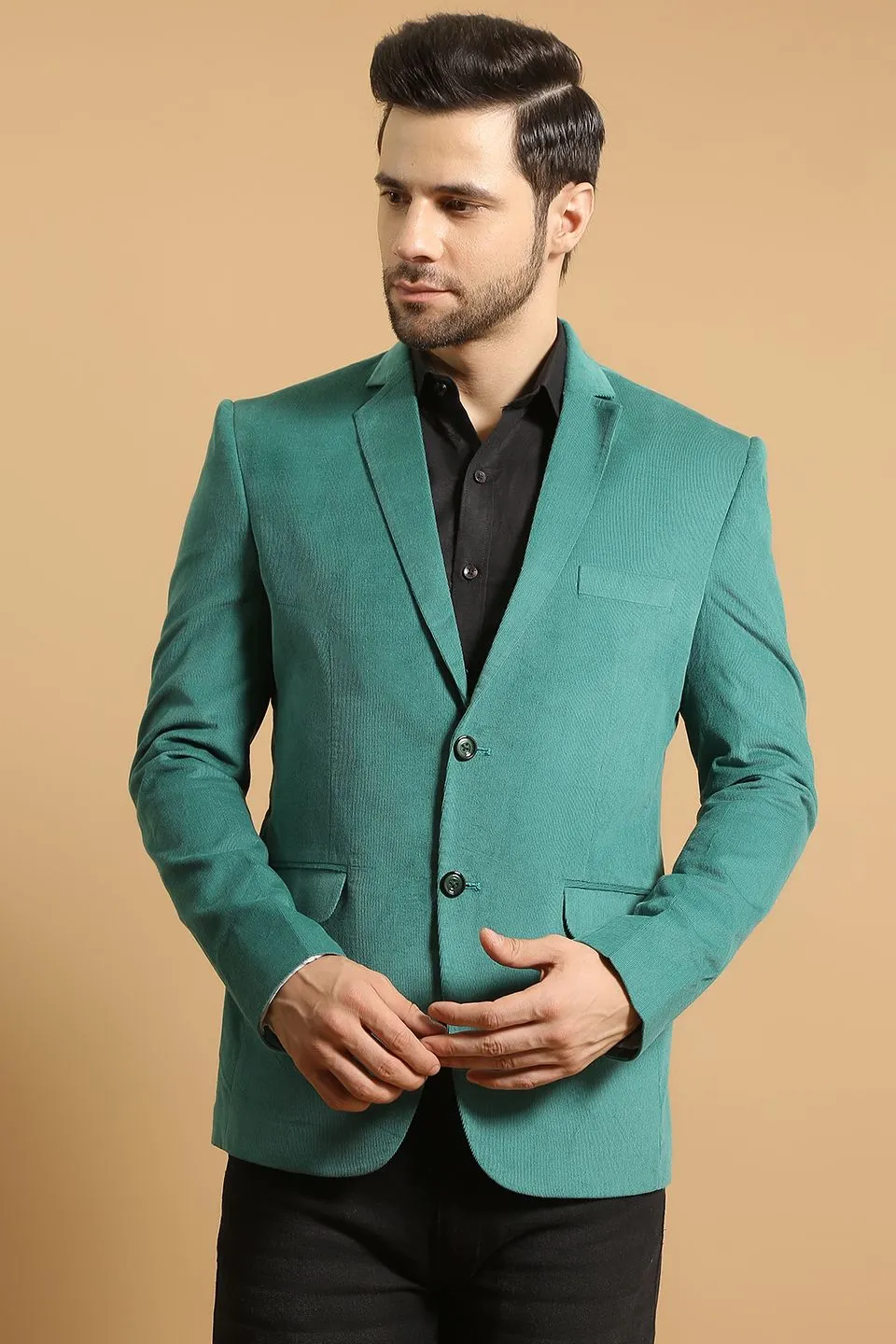 Corduroy Cotton Green 1 Blazer