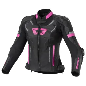 Cortech Revo Sport Air Women's Leather Jacket - Black/Pink