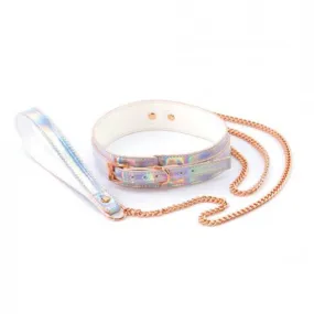 Cosmo Bondage Holographic Rainbow Collar & Leash