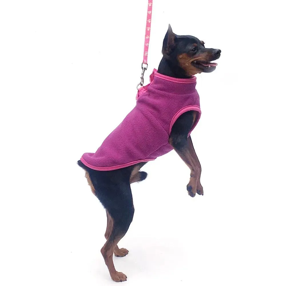 Cozy Fleece Dog Vest for Spring and Autumn