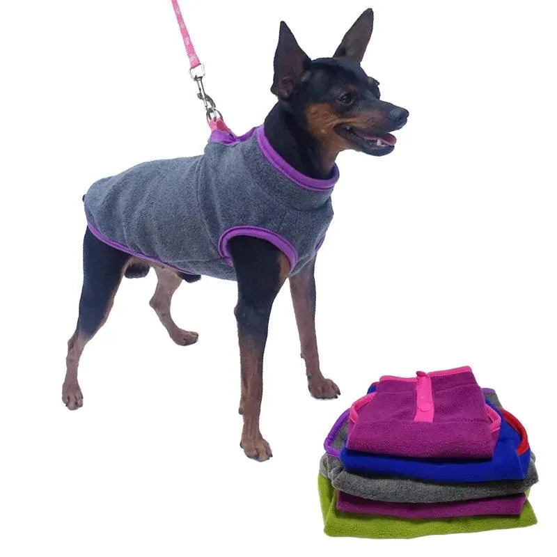 Cozy Fleece Dog Vest for Spring and Autumn