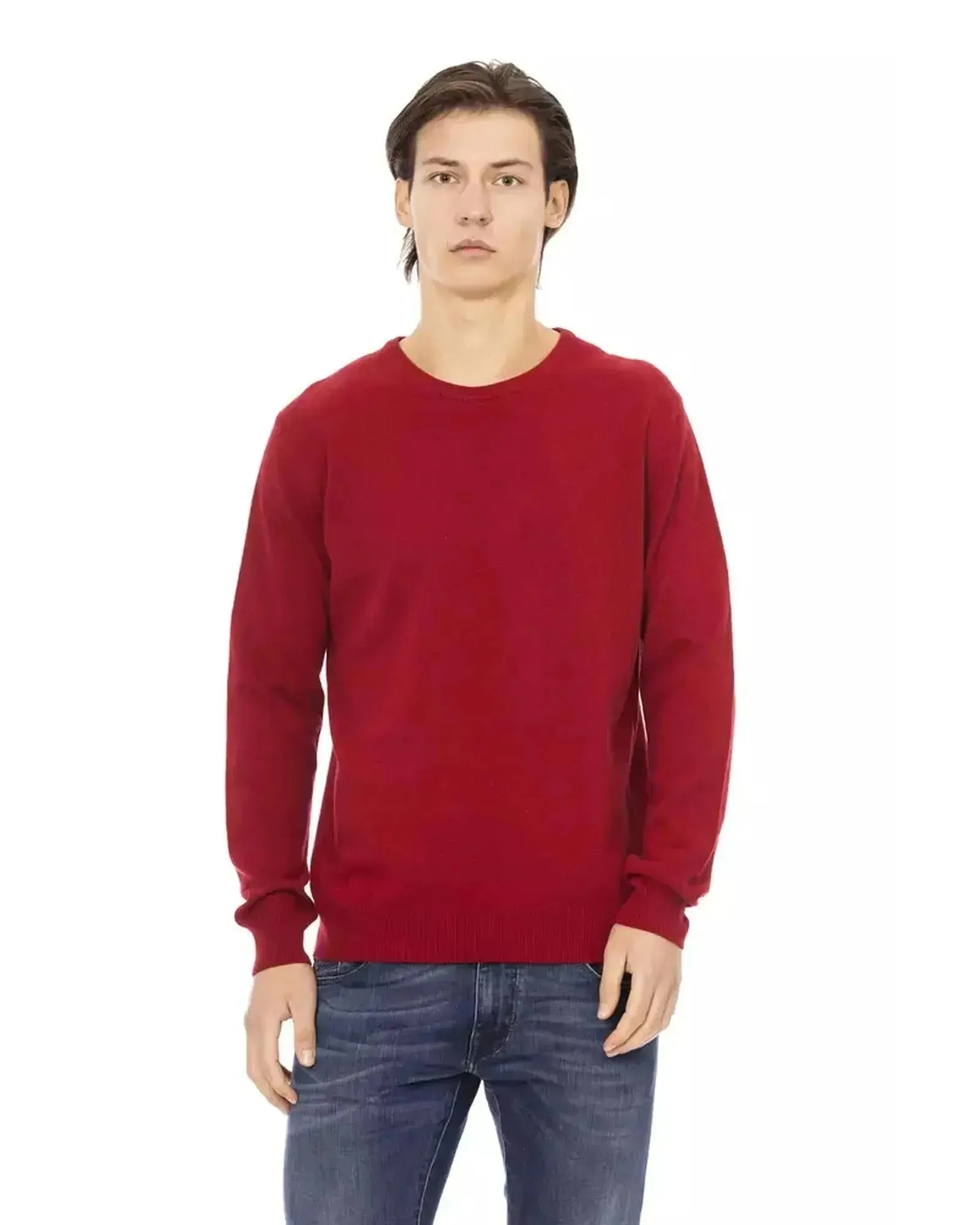 Crewneck Sweater with Baldinini Monogram Detail L Men