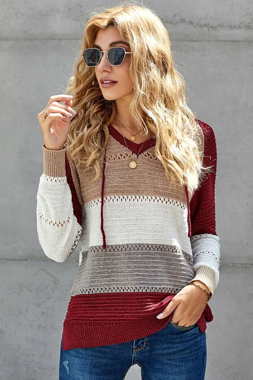 Cute And Cozy Striped Knit Sweater - 4 Colors