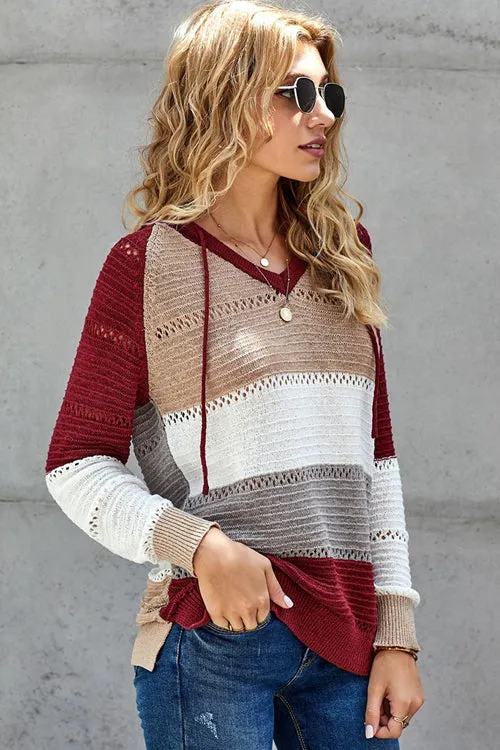 Cute And Cozy Striped Knit Sweater - 4 Colors