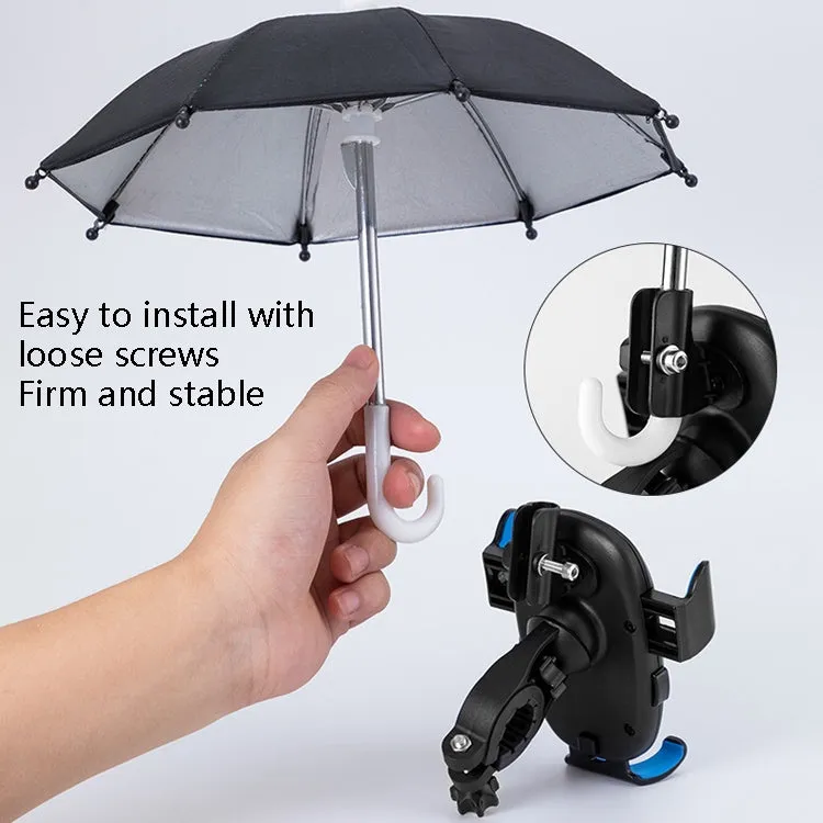 CYCLINGBOX BG-2935 Bicycle Mobile Phone Bracket With Umbrella Waterproof Navigation Electric Car Mobile Phone Frame, Style: Rearview Mirror Installation (Black)