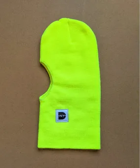 Dave's New York Iconic Logo Patch Thinsulate Face Mask - Bright Lime