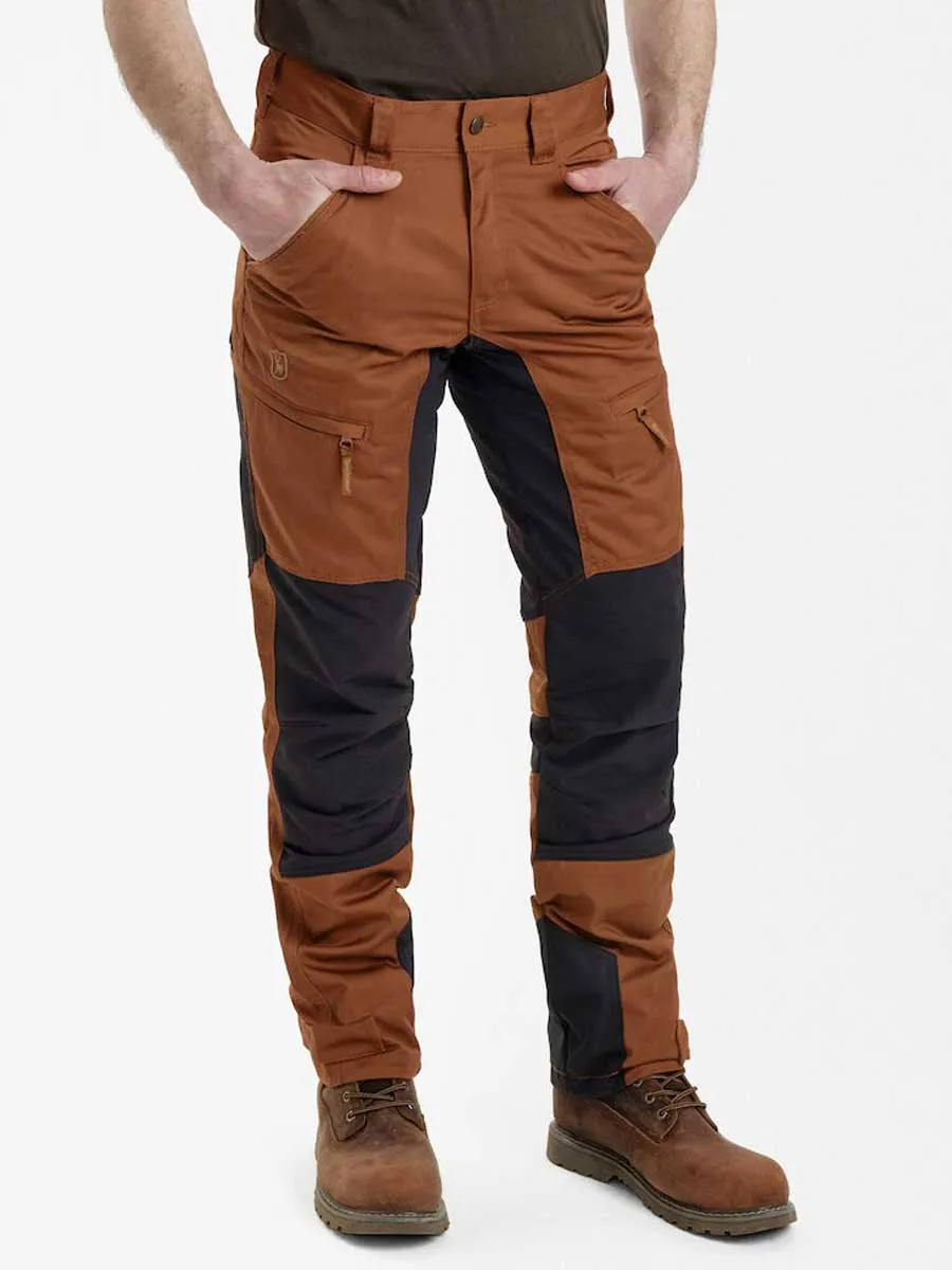 DEERHUNTER Rogaland Stretch Trousers Contrast - Men's - Burnt Orange