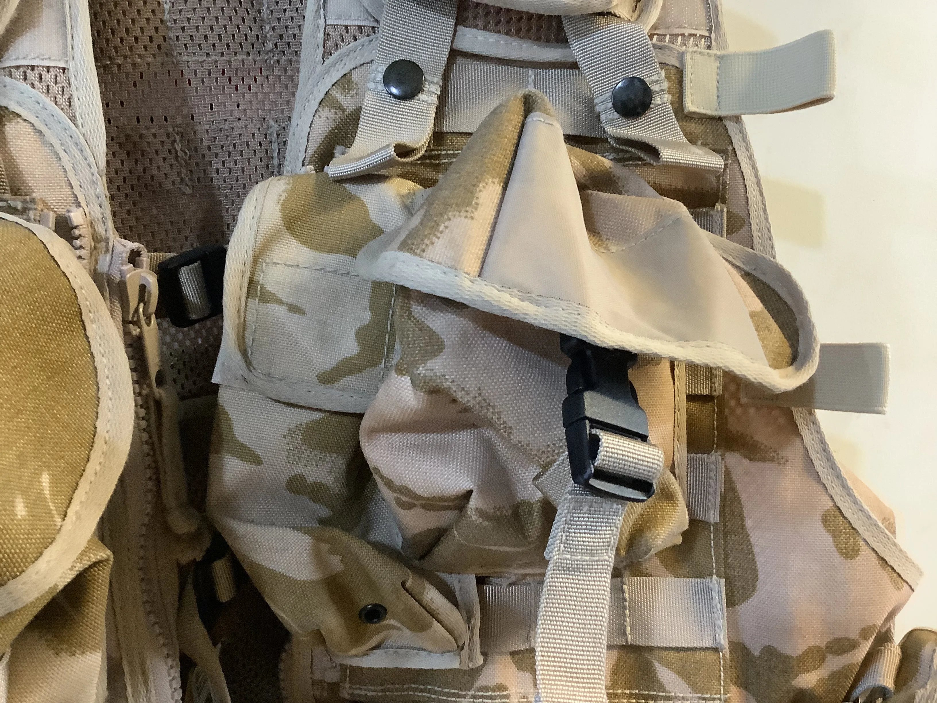 Desert DPM Camo - Vest Tactical Load Carrying webbing with pouches.