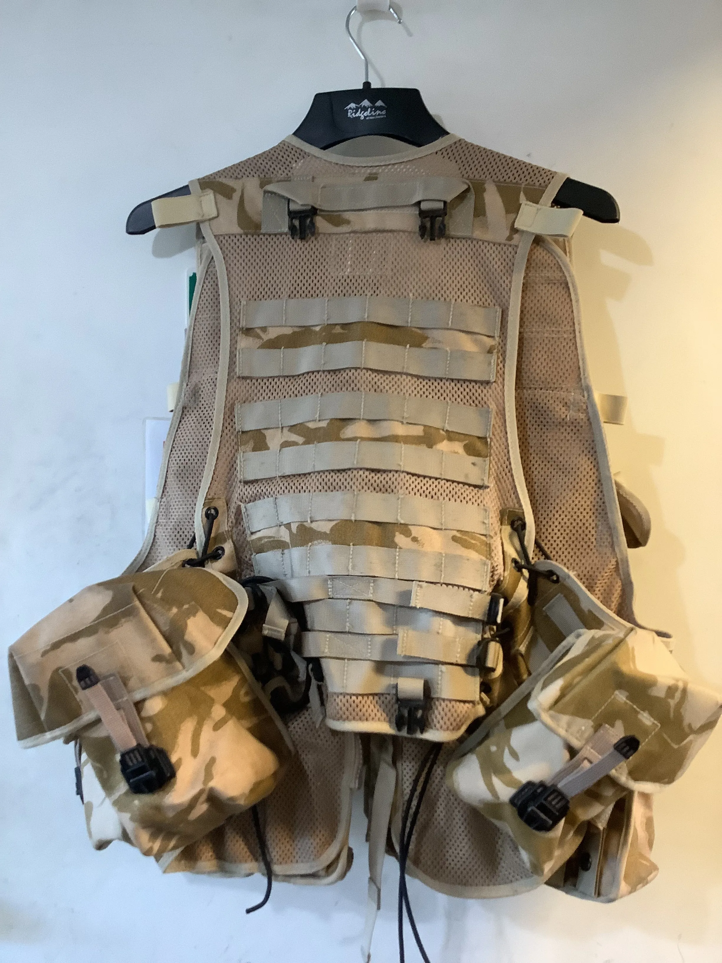 Desert DPM Camo - Vest Tactical Load Carrying webbing with pouches.