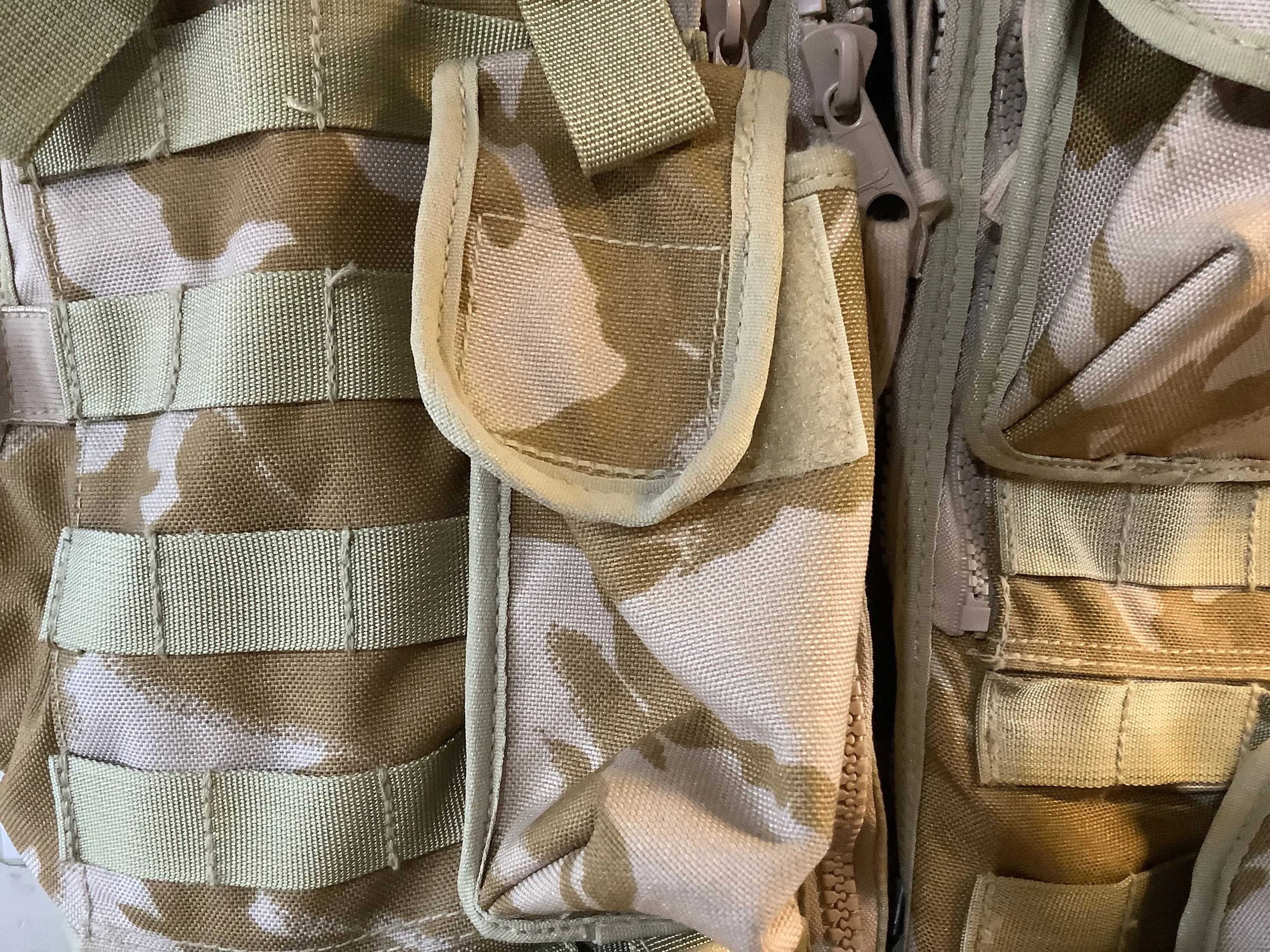 Desert DPM Camo - Vest Tactical Load Carrying webbing with pouches.