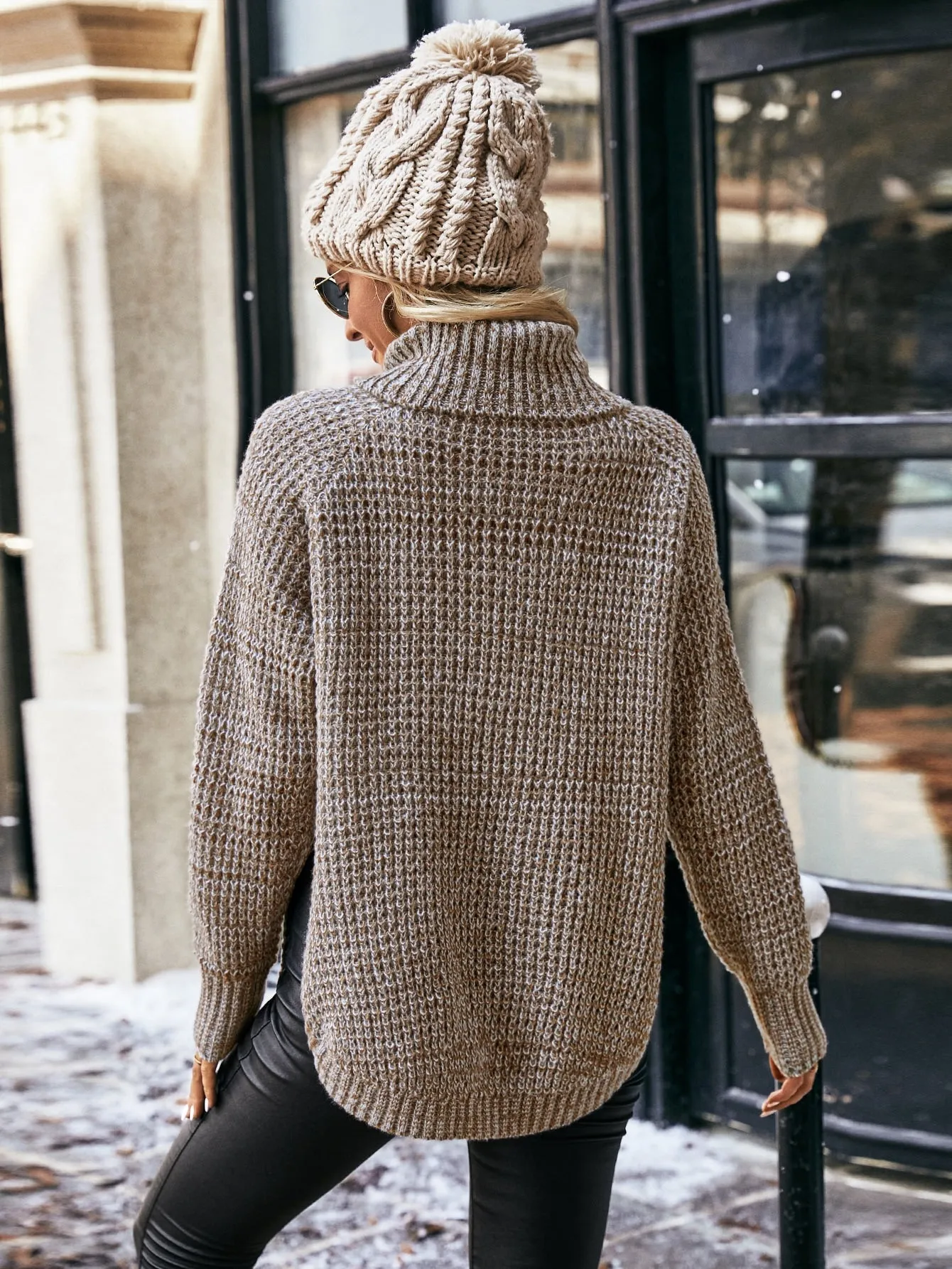 Desert Sand Turtleneck Sweater