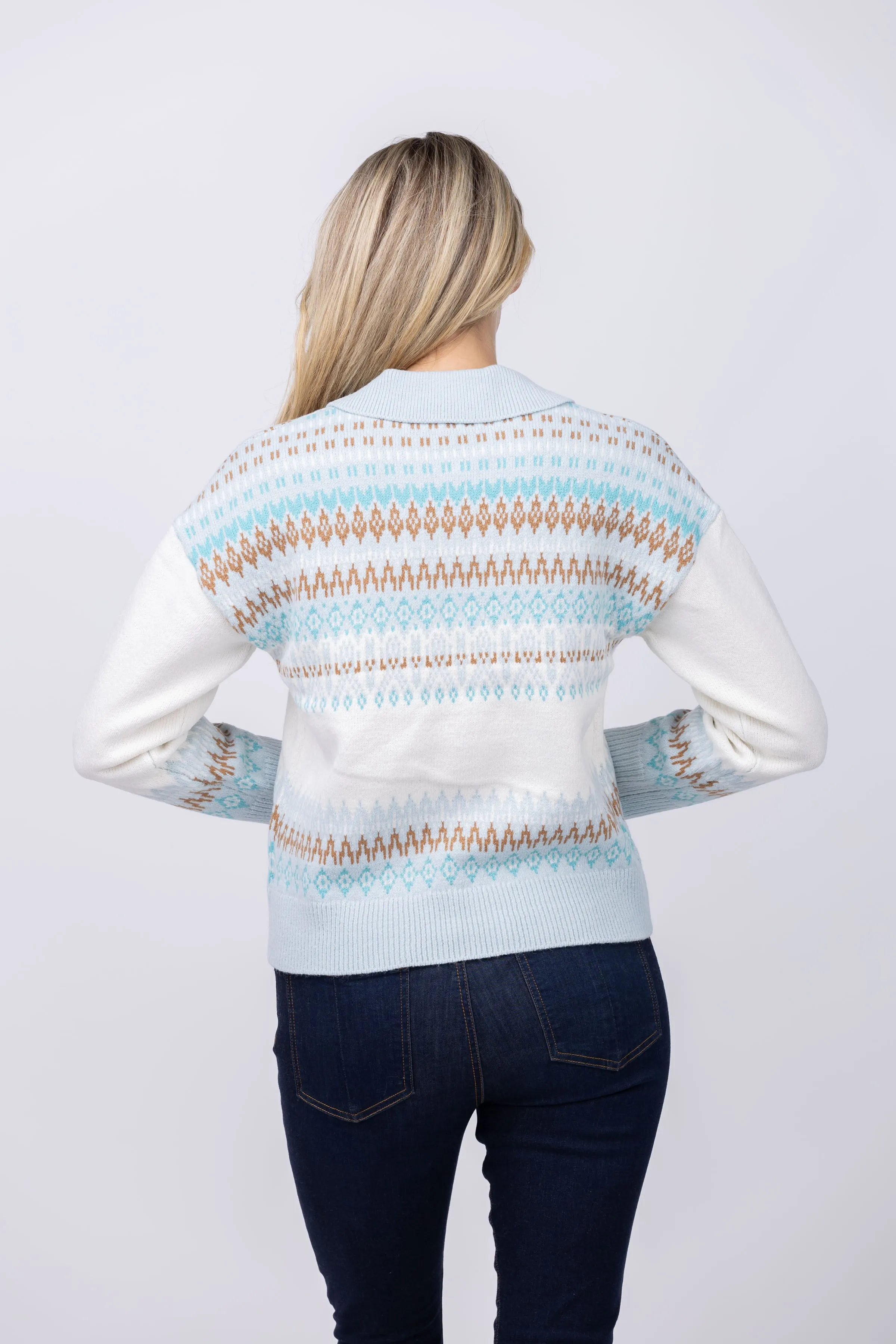 DH New York Sweater in Dew Crop Combo