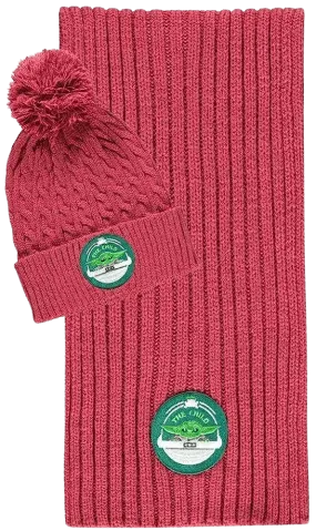 Difuzed - Star Wars - The Mandalorian Pink Beanie & Scarf Gift Set