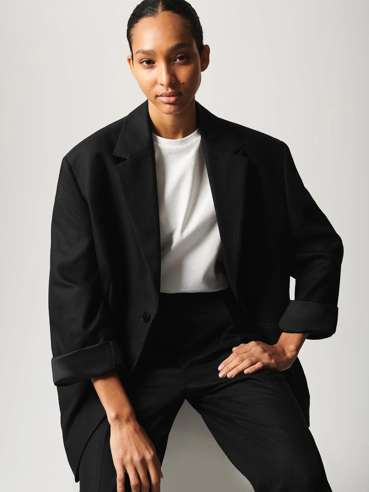 DNA FrutFiber Oversized Blazer—black