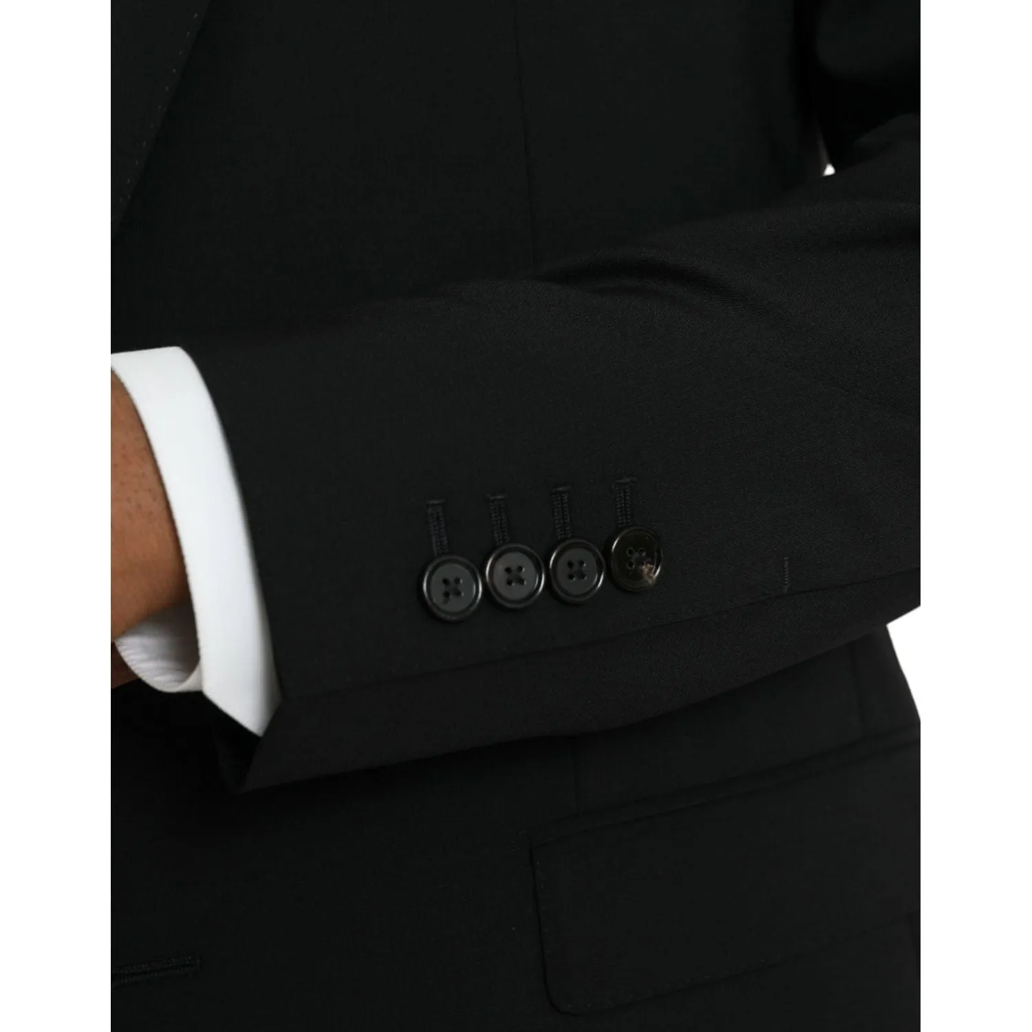 Dolce & Gabbana Black Wool MARTINI Formal 2 Piece Suit