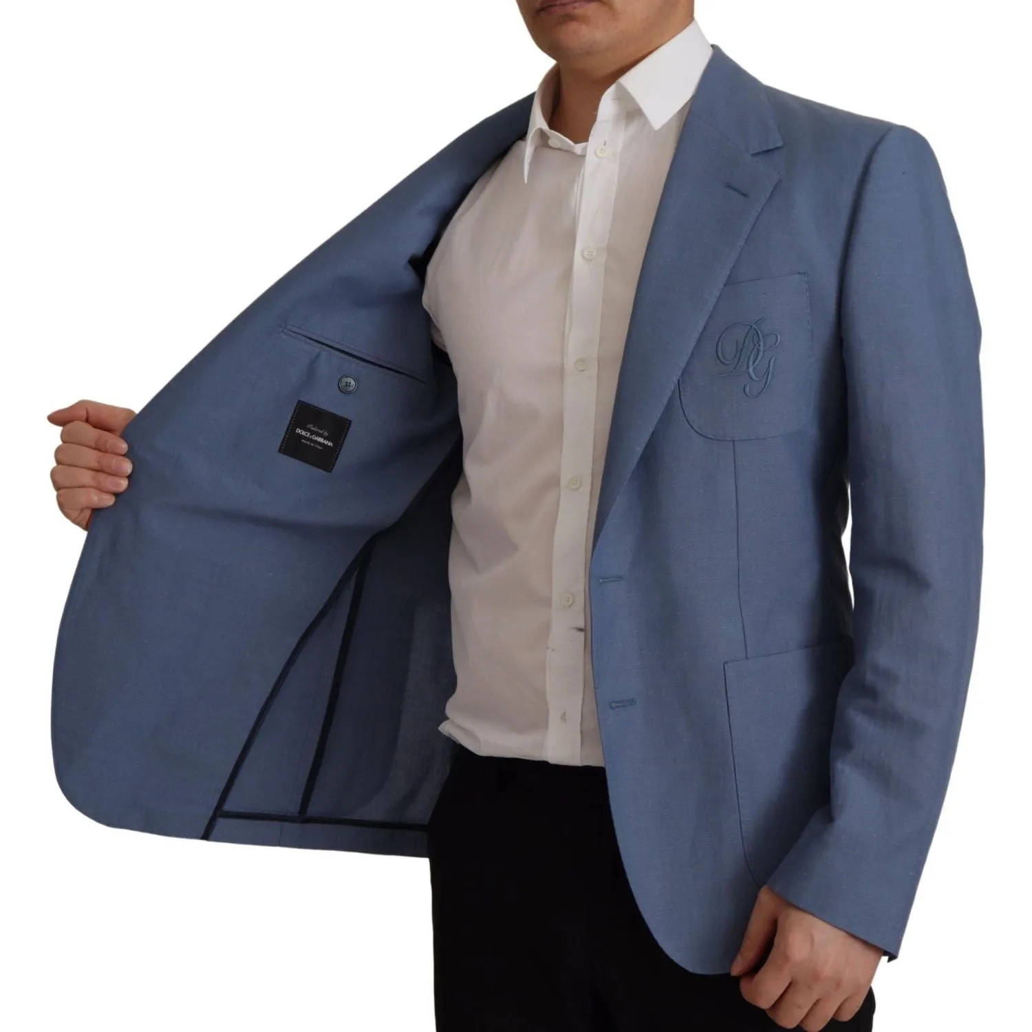 Dolce & Gabbana Elegant Single Breasted Linen Jacket