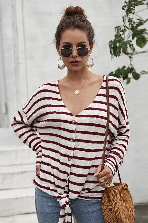 Dreaming of Vacay Striped Button-Up Top - 4 Colors