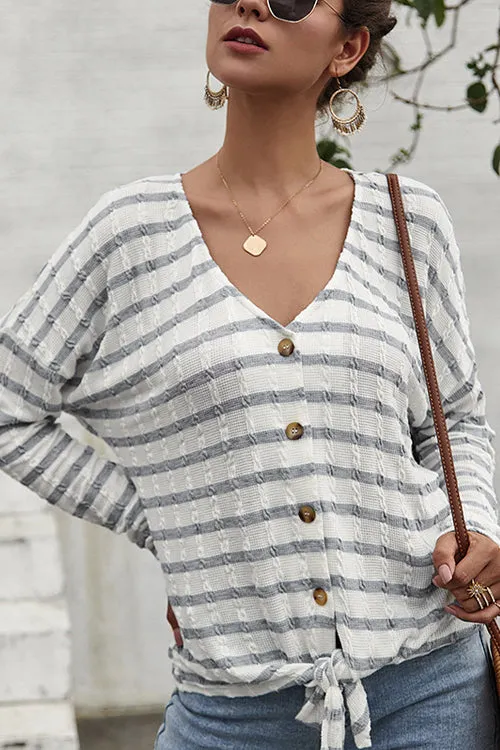 Dreaming of Vacay Striped Button-Up Top - 4 Colors