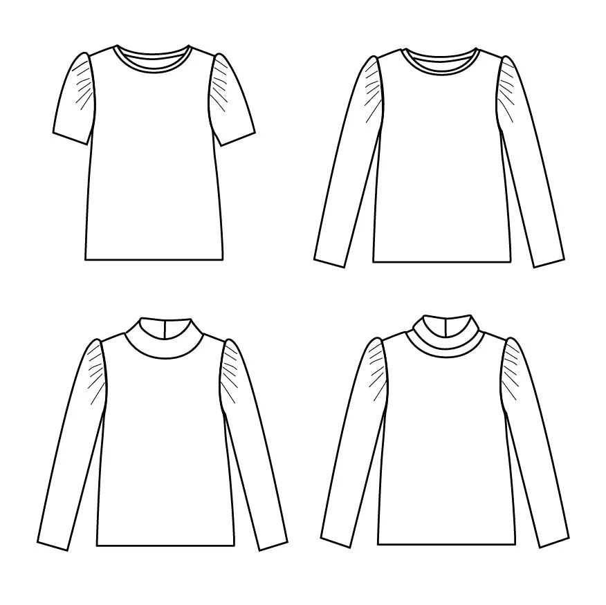 Duo LOBELIA Kids/Mum Tee-shirt - PDF Sewing Patterns