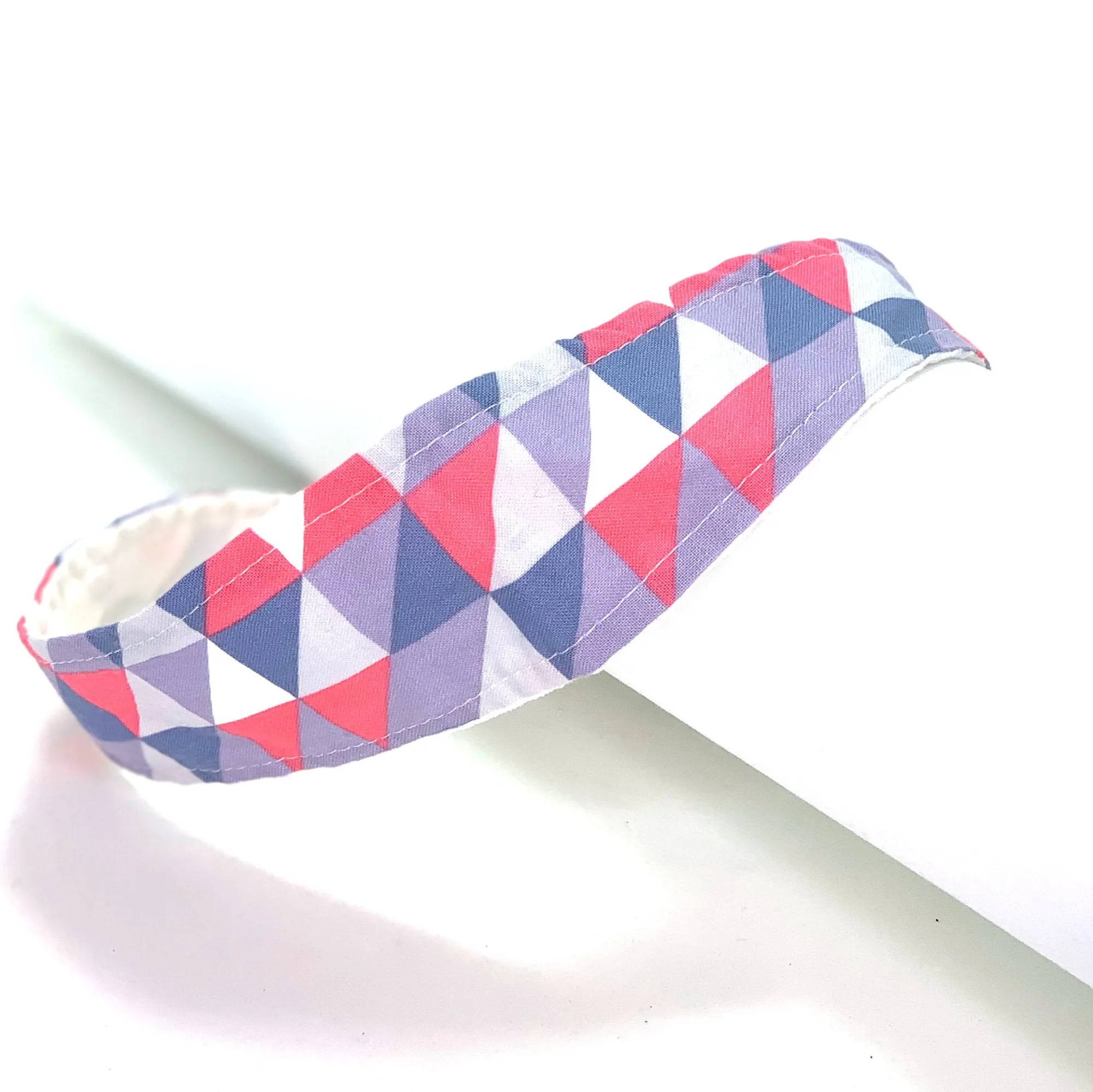 Elastic Washable Headband | Pink and Purple Geometric