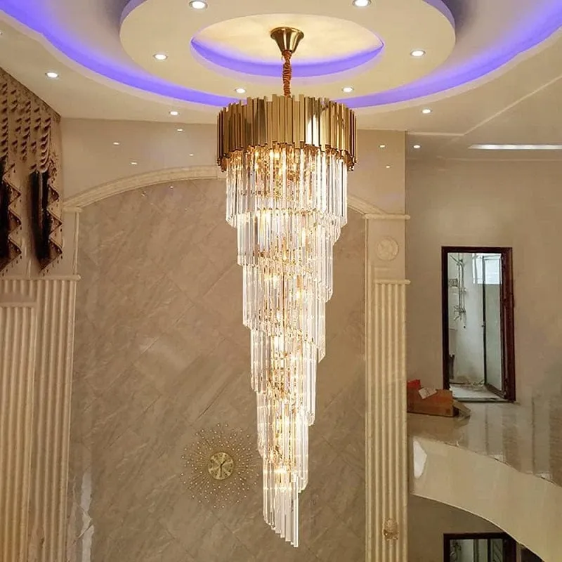 Eline - Long Crystal Chandelier