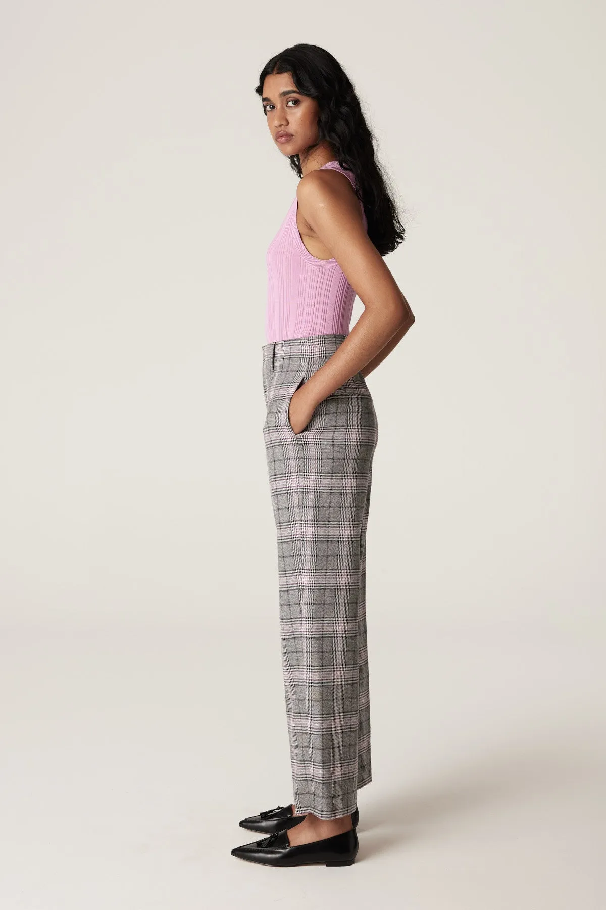 Elton Check Pant - Pink Check