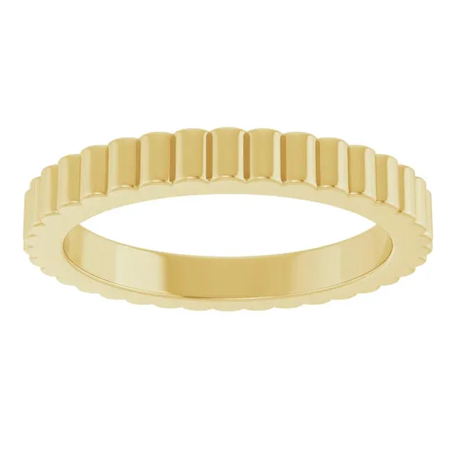 Emma | Grooved Gold Band